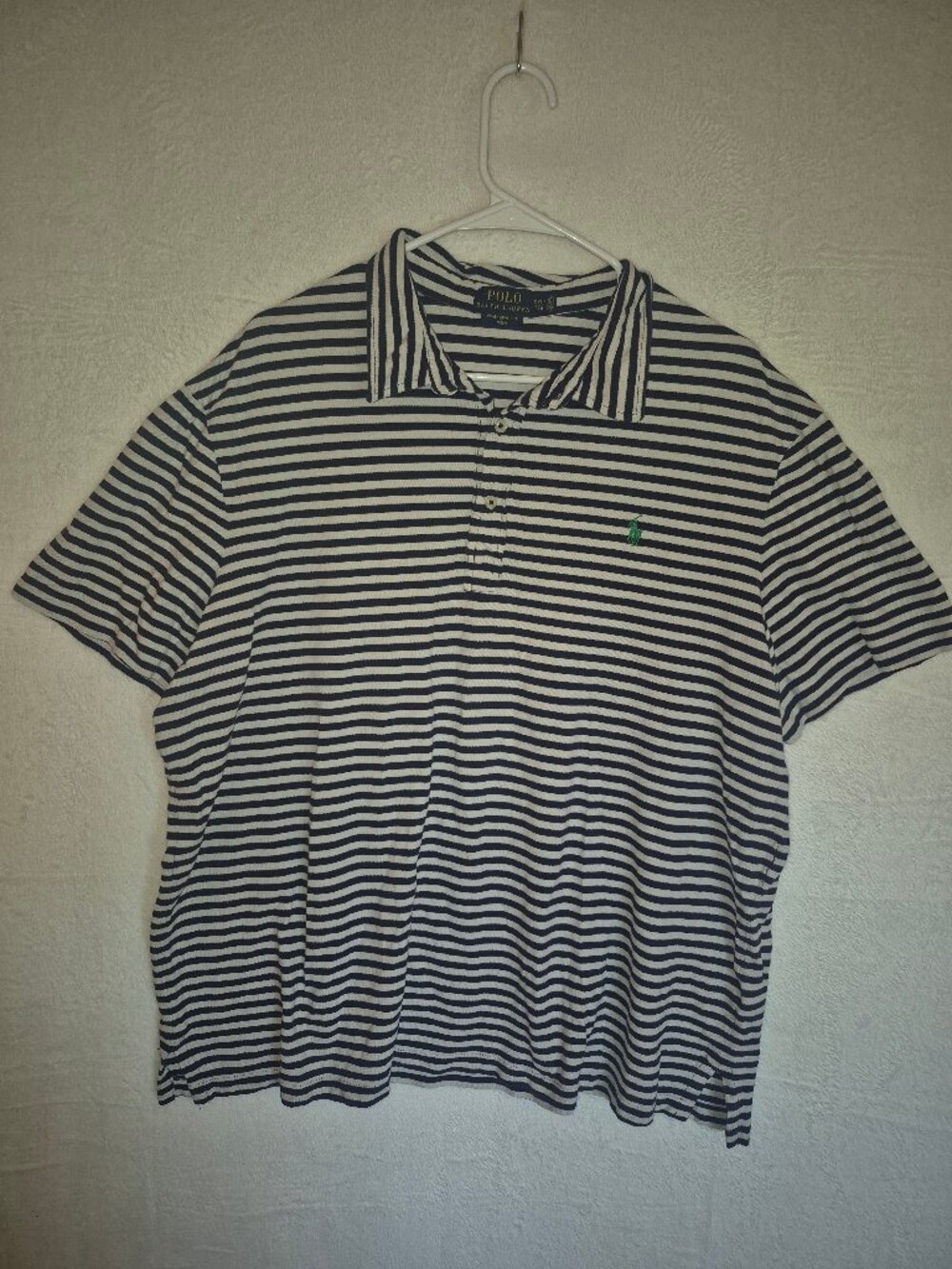 Ralph Lauren Featherweight Mesh Striped Polo XXL Coastal Quiet Luxury Preppy